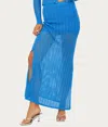 Beach Riot Ivana Pencil Skirt Cover-up In Harbor Blue In Blue