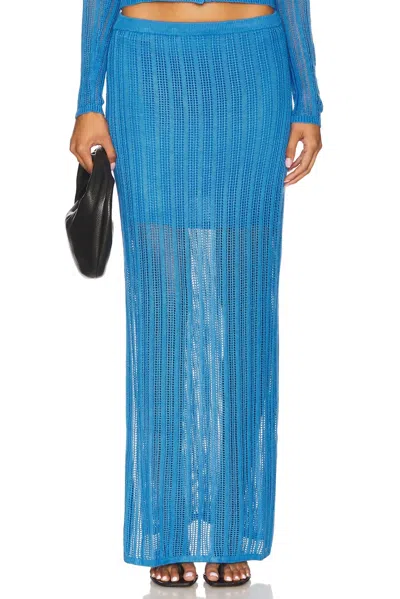 Beach Riot Ivana Pencil Skirt In Harbor Blue