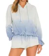 Beach Riot Jenna Sweatshirt In Glitter Cornflower Dip Dye In Blue