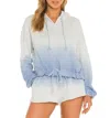 Beach Riot Jenna Sweatshirt In Glitter Cornflower Dip Dye In Blue
