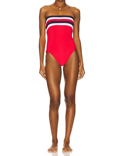 Beach Riot Jessa One Piece Swimsuit In American Colorblock In Brown