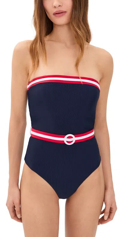 Beach Riot Jessa One Piece Twilight Firework Colorblock In Blue