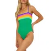 Beach Riot Jessa Swimsuits Women's Multi Colorblock One-piece Red309 In Multi