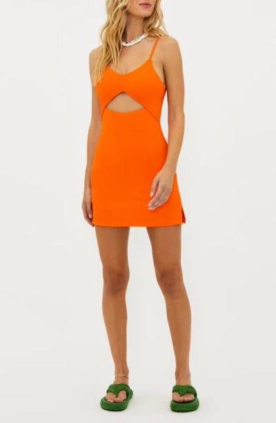 Beach Riot Jewel Cutout Minidress In Sunshine Haze Waffle