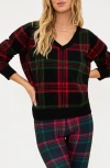 Beach Riot Joey Plaid Oversize Sweater In Multi