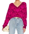 Beach Riot Joey Sweater In Sweetheart In Multi