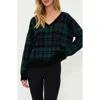 Beach Riot Joey Sweater In Wintergreen Plaid In Wintergreen Plaid