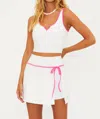 Beach Riot Josie Notch Neck Crop Tank In Strawberry Cream In White
