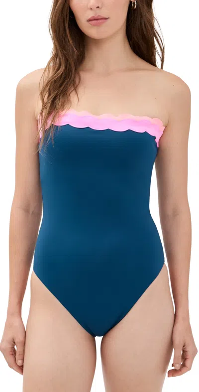 Beach Riot Josy One Piece Seashell Isle Colorblock In Multi