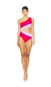 Beach Riot Joyce One Piece In Gumdrop Colorblock
