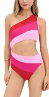 Beach Riot Joyce One Piece In Gumdrop Colorblock