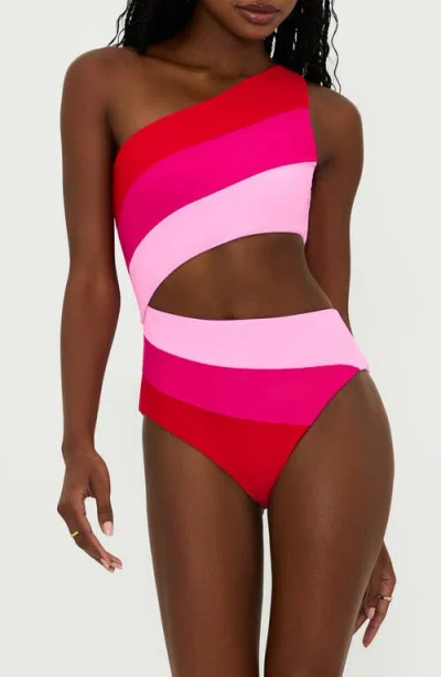Beach Riot Joyce One-piece Swimsuit In Gumdrop Colorblock