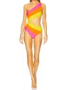 Beach Riot Joyce One Piece Swimsuit In Soleil Colorblock In Multi