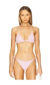 Beach Riot Julie Bikini Top In Pink Sands