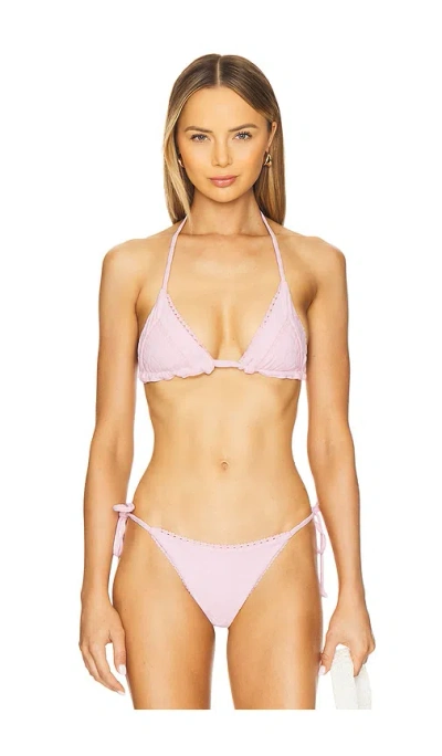 Beach Riot Julie Bikini Top In Pink Sands