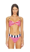 Beach Riot Juno Bikini Top In Multi