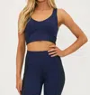 Beach Riot Allora Full Length Leggings In Ultramarine Navy Blue In Pink