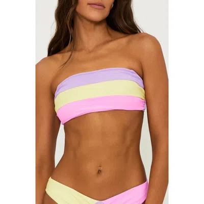 Beach Riot Kay Colorblock Strapless Bikini Top In Sublime