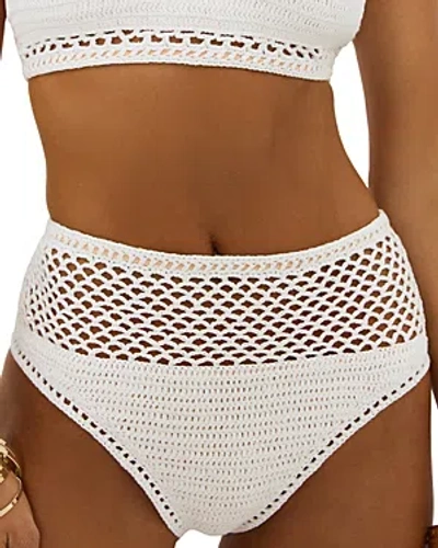 Beach Riot Kaylin Crocheted Bikini Bottom In White