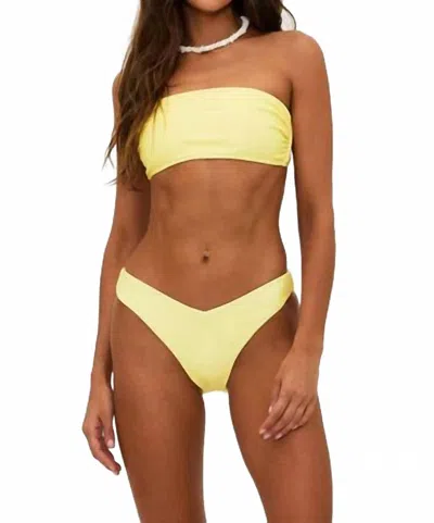 Beach Riot Kelsey Bikini Tube Top In Yellow In White