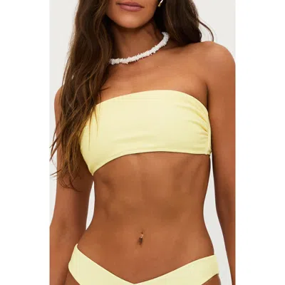 Beach Riot Kelsey Strapless Bikini Top In Butter Blo
