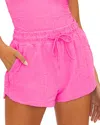 Beach Riot Kiara Terry Shorts In Strawberry Stand Terry In Multi