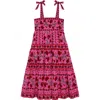 Beach Riot Kids' Floral Tiered Dress In Animal Print