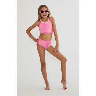Beach Riot Kids' Little Bambi & Janie Two-piece Swimsuit In Pink