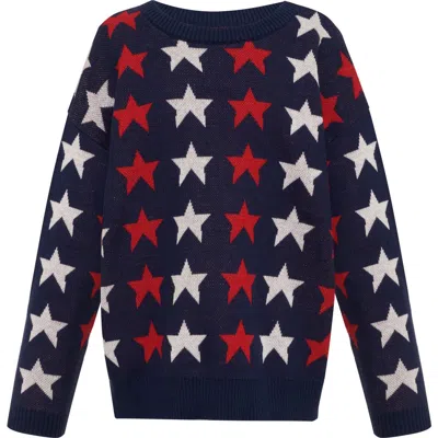 Beach Riot Kids' Little Callie Cotton Blend Sweater In Blue
