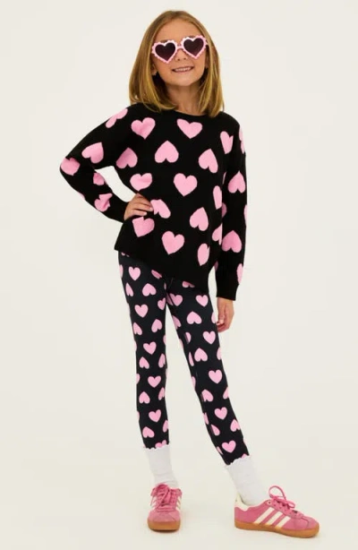 Beach Riot Kids' Little Callie Cotton Sweater In Love Heart
