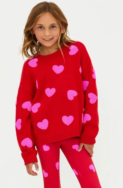 Beach Riot Kids' Little Callie Sweater In Red