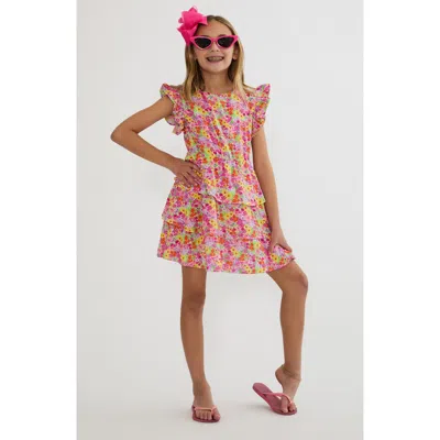 Beach Riot Kids' Little Honey Floral Dress In Multi