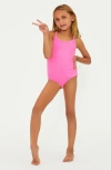 Beach Riot Kids' Little Julia One-piece Swimsuit In Strawberry