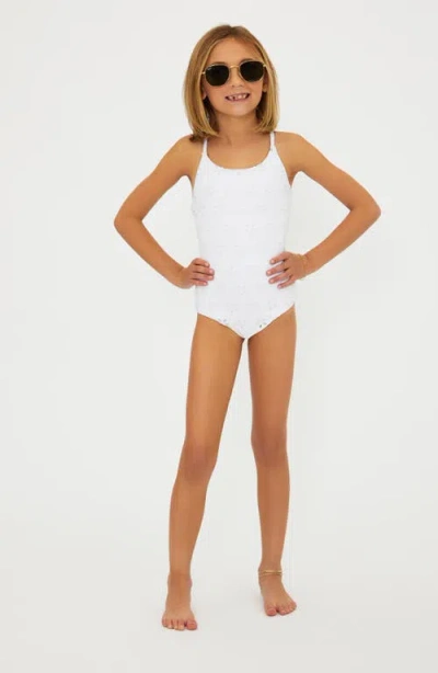 Beach Riot Kids' Little Julia One-piece Swimsuit In White