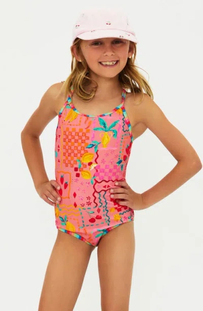 Beach Riot Kids' Little Julie One-piece Swimsuit In Pink