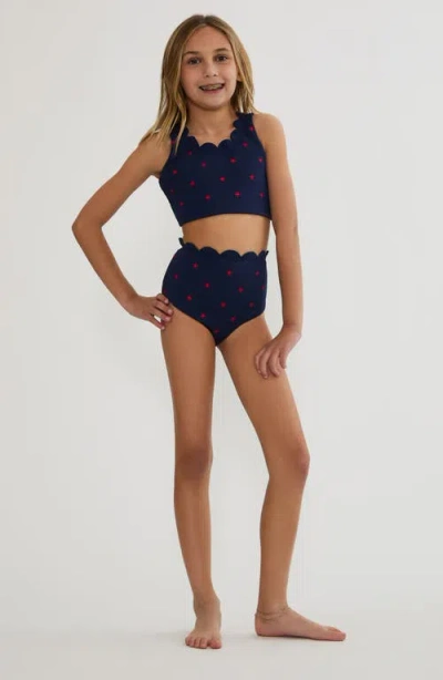 Beach Riot Kids' Little Madison Bea Two-piece Swimsuit In Blue