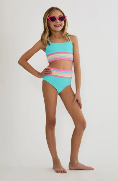 Beach Riot Kids' Little Millie & Mae Two-piece Swimsuit In Multi