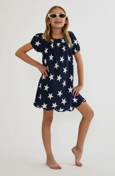 Beach Riot Kids' Little Ollie Dress In Blue