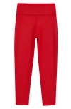 Beach Riot Kids' Little Peppa High Waist Leggings In Red