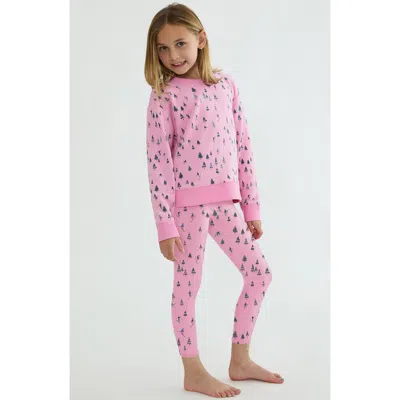 Beach Riot Kids' Little Peppa Leggings In Pink