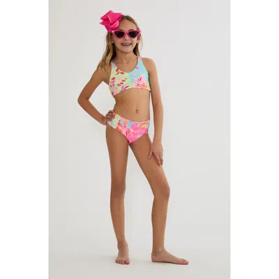 Beach Riot Kids' Little Roux Colbie Two-piece Swimsuit In Pink