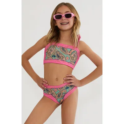 Beach Riot Kids' Little Stella Two-piece Swimsuit In Pink
