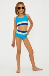 Beach Riot Kids' Mackenzie & Heidi Colorblock Rib Two-piece Swimsuit