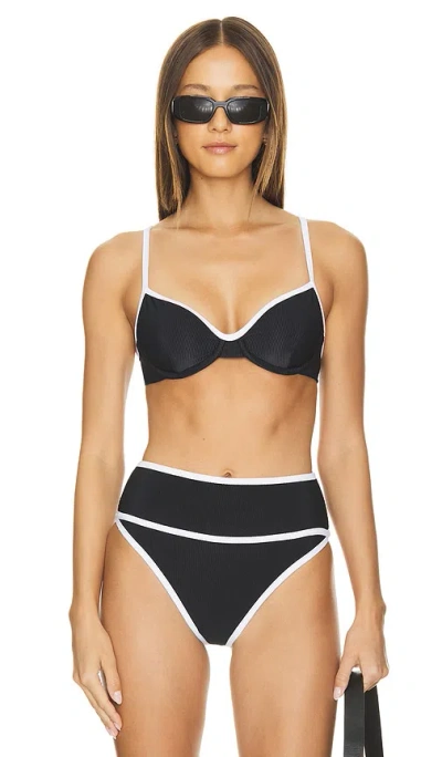Beach Riot Kori Top In Black & White