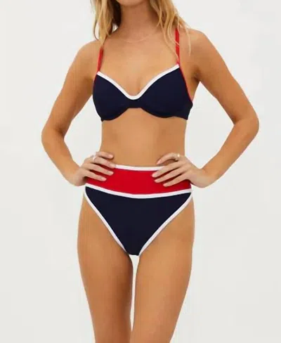 Beach Riot Kori Top In Americana Colorblock In Blue