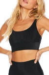 Beach Riot Leah Crop Sports Bra In Black