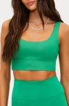 Beach Riot Leah Crop Sports Bra In Green
