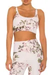 Beach Riot Leah Top In Pink Floral In White