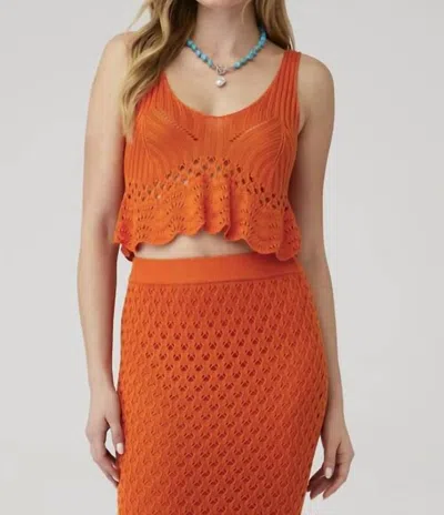 Beach Riot Leigh Top In Sunshine Haze In Orange