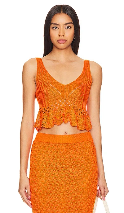 Beach Riot Leigh Top In Orange